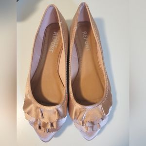 Pink Ruffle Satin Ballet Flats- 8.5M Report